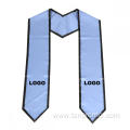 Satin graduation stoles with custom logo